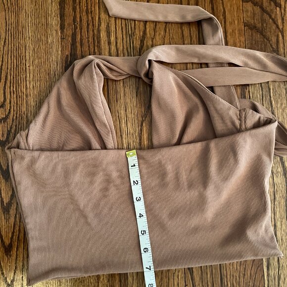 Princess Polly Alicia Women's Brown halter crop top EUC size 10 - Picture 5 of 6